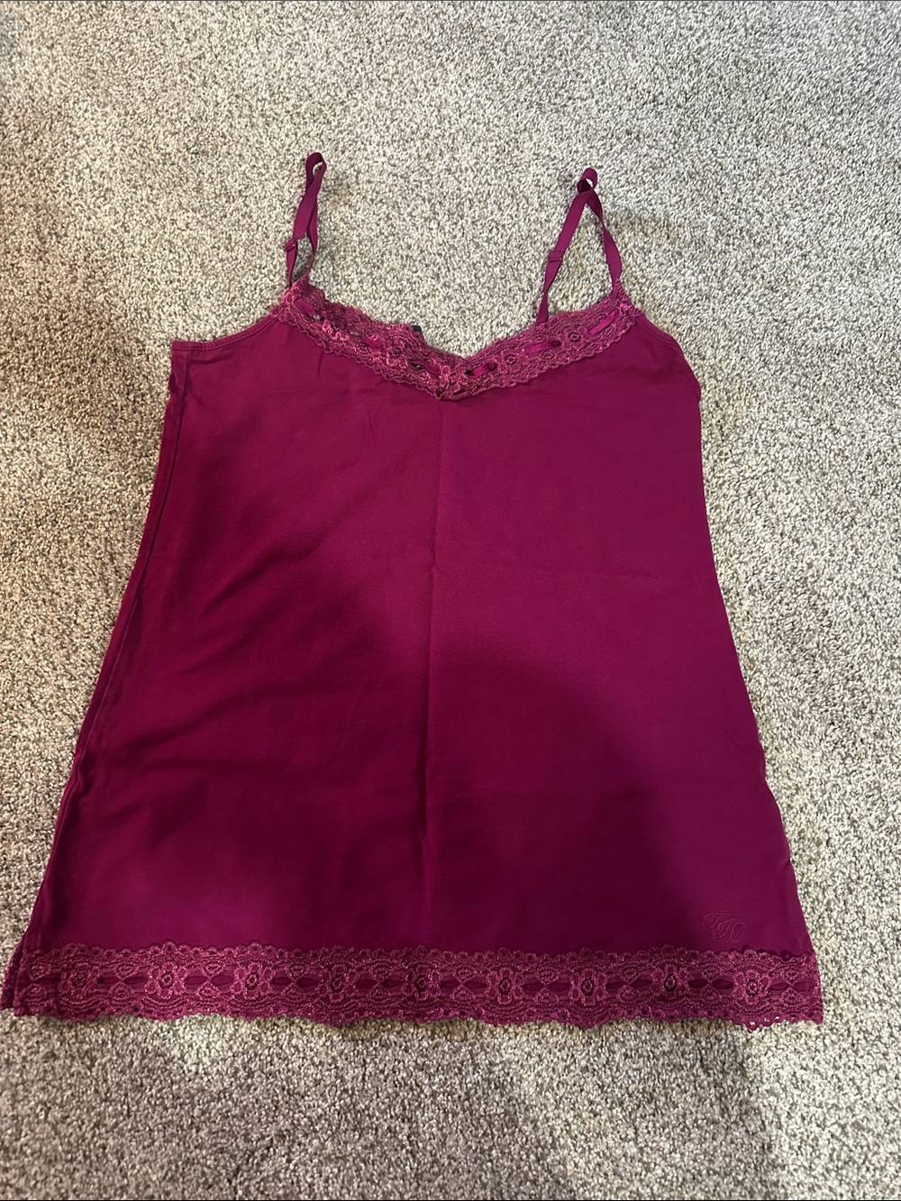 Tommy Hilfiger Deep Berry Lace-Trim Slip Cami